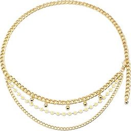 Multi Layer Gold Plate Waist Belt Adjustable Kamar Bandh Belly Chain Jewellery for Women & Girl-image-86