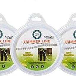DVI Trimmer LINE/Nylon Rope for Any Type of Brush Cutter (3MM 50MTR Square Shape) Pack of 3-30