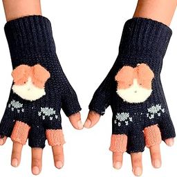 Women/Ladies/Girl's (Twin Color Pattern) Soft & Cozy Premium Winter Warm Hand Gloves Dark Green Color fit for 12 Years & Above - Pack of 1 Pair-picture-6