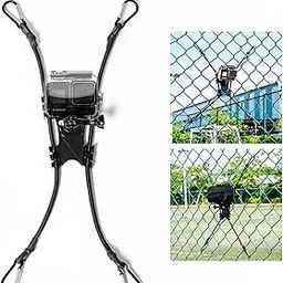 2 in 1 Action Camera Chain Link Fence Mount for Gopro Action Cameras and Cell Phone, Ideal Backstop Camera Mount for Recording Baseball, Softball and Tennis Games-30