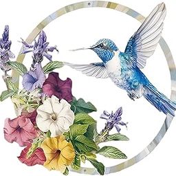 CALANDIS™ Hummingbird Wall Art Gift Modern Vivid Round Metal for Courtyard Patio Fence | Other Garden D?©cor | Garden D?©cor | Yard, Garden & Outdoor Living-image-29