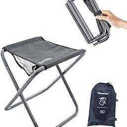 Camping Stool, 16in Tall Large Size Folding Stool with Carry Bag, Aluminum Alloy Bracket, 1.5lbs Lightweight, Load Capacity to 300lbs, for Travel, Hiking, BBQ, Fishing, Beach(Grey)-image-40