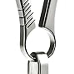 Titanium Carabiner Keychain Multi Functional Lightweight Outdoor Keychain Minimalist Key Holder with Titanium Key Ring (Silver-B)-image-59