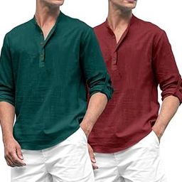 Men's Cotton Polyster Blend Solid Short Kurta with Mandarin Collar Full Sleeve Button Closure Curved Hem Regular Fit | Short Kurta for Man | Combo Pack of 2-image-27