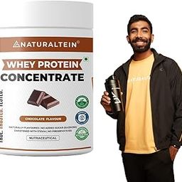 NATURALTEIN Natural Whey Protein Concentrate 300 Grams (Chocolate) | 21.8g Protein Per Serving | No Artificial Sweeteners | Soy-Free | Gluten-Free | No Adulteration | Easy to Digest | 100% Natural-image-4