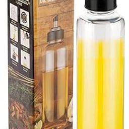 GOPI Eze Flow 1000 ml Oil Dispenser and Pourer with Measurement, Transparent with Lock Oil Nozzle Lid, Leakproof, Spill Proof, Big Bottleneck Easy Refill (1 litre, Set 1)-picture-22