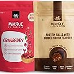 Eat Anytime Mindful Assorted Healthy Protein Balls & Dried Cranberries - 400g | Cranberry Dry Fruit | Rich in Protein, Fibre & Natural Energy | 30% Whey Protein | 7 Balls Each Packet | Combo Pack – 4-image-34