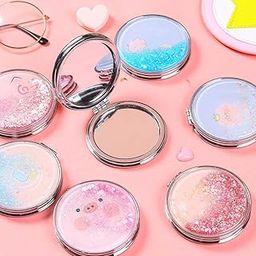 adbeni Travel Mirror Compact Cosmetic Bag Mirror for Women Magnifying Mirror for Makeup, Shade-BT2001-01, 42g-39