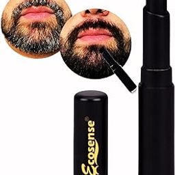 Ecosense Beard & Moustache Touchup Stick: Instant Temporary Beard Perfection | Black Color Pencil For Men, Beard Pen, Beard Dye for Long Lasting Coverage, Mustache 3 gm-0