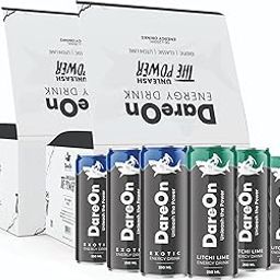 DareOn Energy Drink-Mix 2 Flavour 250 ml Pack of 12 Assorted(Exotic And Litchi-Lime)-image-88