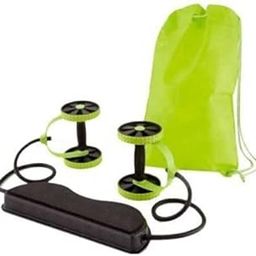 Shopeleven Revolex Extreme Excerciser Multifunction Abdominal Fitness Equipment Ab Exerciser Full Body Workout Abs Wheel Roller With Resistance Band for Men & Women (Pack of 1-Green)-image-58