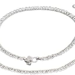 Silver Metal Anklet | Elegant Chain Design | Festive Look | Foot Jewelry for Women-image-56