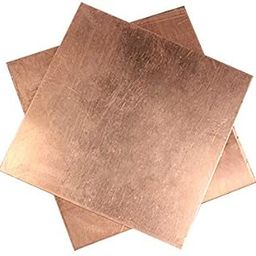 ART IFACT 2 Pieces of 33 Gauge Copper Sheet 6 inch X 6 inch (0.254mm Thickness) - 99.9% Pure Copper - Half Hard-25