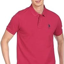 Mens Cotton Half Sleeve Polo Regular Fit T-Shirts (Ustshc0052_Wine_2XL)-image-45