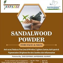 VITSZEE Natural Pure Sandalwood Powder/Chandan Powder (Sandalwood, 100 gm)-image-40