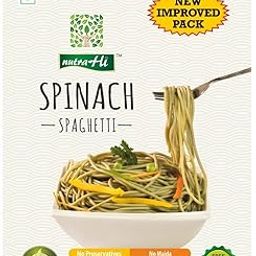 NutraHi Delicious 100% Gluten Free Spinach Noodles, Spaghetti for Healthy Meals and Quick Cooking - 456g in Total (114g x 4)-image-75