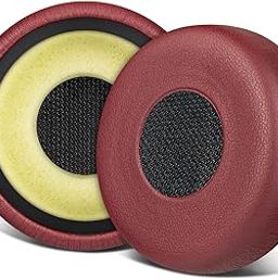 SOULWIT Replacement Ear Pads Cushions for Jabra Evolve 65/40/30/20 Headphones, Earpads for Jabra Evolve 65UC 65MS/ 40UC 40MS/ 30US 30II/ 20SE 20UC 20MS Headset - Evolve 65 PL Burgundy-11