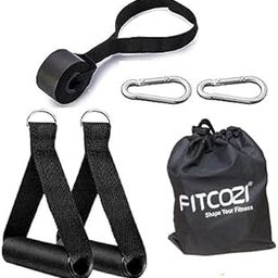 Fitcozi Resistance Band Handle | Foam Door Anchor | Carabiner Hooks | Bag (Combo Deal) for Toning Tube, Loop Band & Multiple Exercise Equipment-image-80