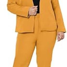 brinns Women Plus Size Front Open Regular Fit 2-Piece Formal Suit-picture-19