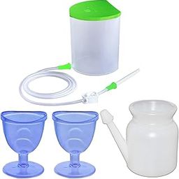 PVC Enema Kit for Home Use , 2 Eye Wash Cup and 1 Neti Pot Lota 500ml for Women and Men Combo Pack with Instruction User Manual-20