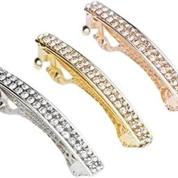 Rhinestone Hair Clips for Women & Girls – Stylish Barrette Buckle Hair Accessories, Elegant Silver, Gold & Rose Gold Design for Special Occasions & Everyday Wear-image-66