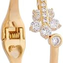 Fashion Jewellery White Gold Polished Zircon Kada With Locking System |Best For Gifting, Bride, Bridemaids & Special Occasion | Zircon Kada For Women - 413497-47