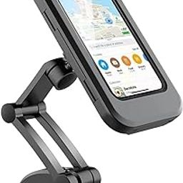 LIRAMARK 360° Rotation Waterproof Bike Phone Mount, Universal Motorcycle & Bicycle Handlebar Holder with Touch-Sensitive Screen for 4-7.2" Smartphones-image-25