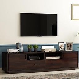 Peedha Studios Premium Sheesham Wood TV Unit for Bedroom with 2 Drawers, 2 Shelves, and 2-Door Storage | Accommodates up to 65-Inch TV (Medora,Walnut)-image-85