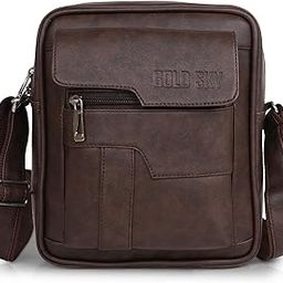 Stylish PU Synthetic Leather Men's Sling Bag Cross Body Travel Office messenger-picture-46