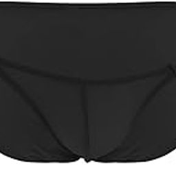 Men's Briefs Side-Tie Bikini Bottom, Black, Adjustable String Closure Underwear | Lightweight & Breathable | Night Underwear-39