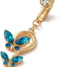 Clip-On Style Double Flying Butterflies Crystal Belly Button Navel Ring For Women And Girls (BB0095) 1 Pc-image-6