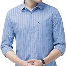 Men's Cotton Slim Fit Multi Striped Full Sleeves Cutaway Collar Casual Shirt-image-43