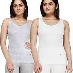 comfort lady Premium Round Neck Sleeveless Upper Thermal Camisole/Top for Women and Girls Pack of 2-picture-24