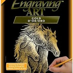 Royal Brush GOLF20 8" X 10" Gold 8"X10" Engraving Art - Horses-image-67
