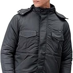 Men Slim Fit Solid Puffer Jackets-image-40