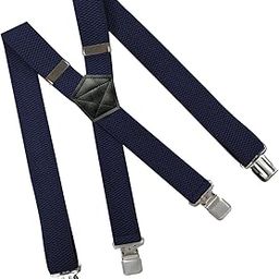 Mens Suspender Adjustable Clothes Accessories Adults X Type Suspender Dark Blue-image-87