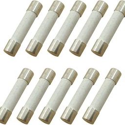 YOLISTIC (Pack of 10) 12 Amp Slow-Blow Time Delay Fuse Ceramic 6x30mm-picture-26