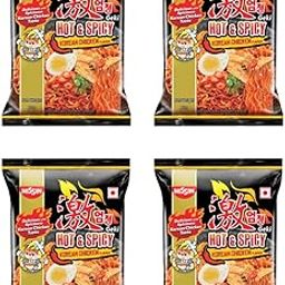Geki Hot & Spicy Instant Noodles Korean Chicken Flavour, 80 g (Pack of 4)-image-59
