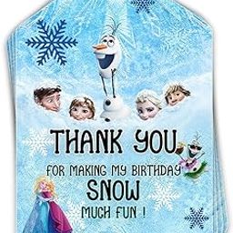 Suruchi Strokes Frozen Happy Birthday Theme Party Decoration Items for Girls Anna Elsa Gift Tag Set of 20 Multicolour-23