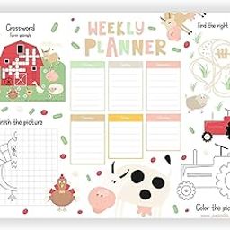 COI Weekly Planner Writing Pad/Little Explorer Space Fun Activity Notepad for Daily, Weekly to Do List-picture-19