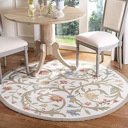ANABIYA CARPET Export Quality Handmade Woolen Round Carpet for Living Room Size 6 x 6 feet Round Design 13-image-68