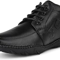 Genuine Leather Formal Shoes for Men | Ultra Lightweight and Flexible Rubber Sole Men’s Lace Up Formal Shoes | Mid-Ankle Derby Shoes for Men | LSAXCK |-image-21
