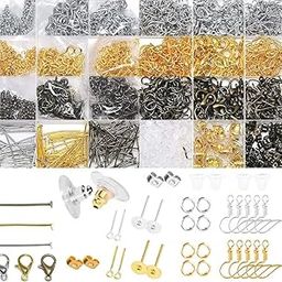 DIY Crafts Earring Hooks for Jewelry Making – Earring Making Kit – Earring Hook Earring Kit for Making Earrings Mix Sizes / Unsorted (25 Gram, Grey Dull Black)-image-69