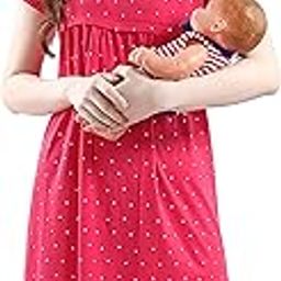 AV2 Women's Cotton Floral Calf Length Maternity Nighty-picture-13