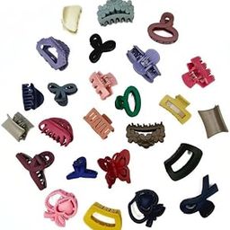 12 pcs Premium 4 Style claw | Small Mix Matte Hair Clutchers/Claw clip/Hair Accessories Pack of 12 pcs Hair claw|Random color and Design-image-90