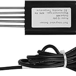 7 in 1 Soil Sensor for NPK EC pH Temperature Humidity Detection with Anti-Corrosion Electrodes Flame-Retardant Sealing and 2m Cable for Garden Agriculture Crop Monitoring Rduino UNO-12