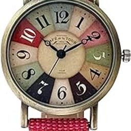 Watches for Women with Multicolour Rainbow Pattern with No Batteries-image-80