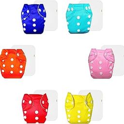 Dumbledo Lite Cloth Diaper with Cotton Insert (Pack of 6) | Snug Fit | Reusable & Washable | Adjustable Snaps | Perfect for Indian Summers | 3 Months – 2 Years | Unisex Baby-image-13