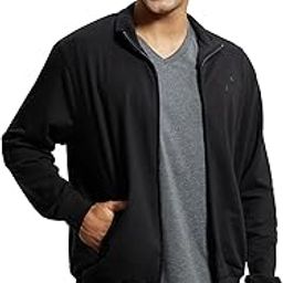 2730 Men's Super Combed Cotton French Terry Jacket with Ribbed Cuffs and Convenient Side Pockets-picture-36