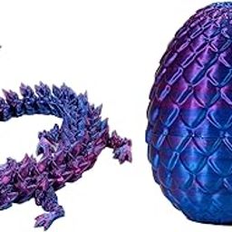 ARTISOUL® Dragon Eggs Ornaments Handmade 3D Printed Dragon for Cabinet Home Decoration Violet | Home Decor | Figurines-image-35